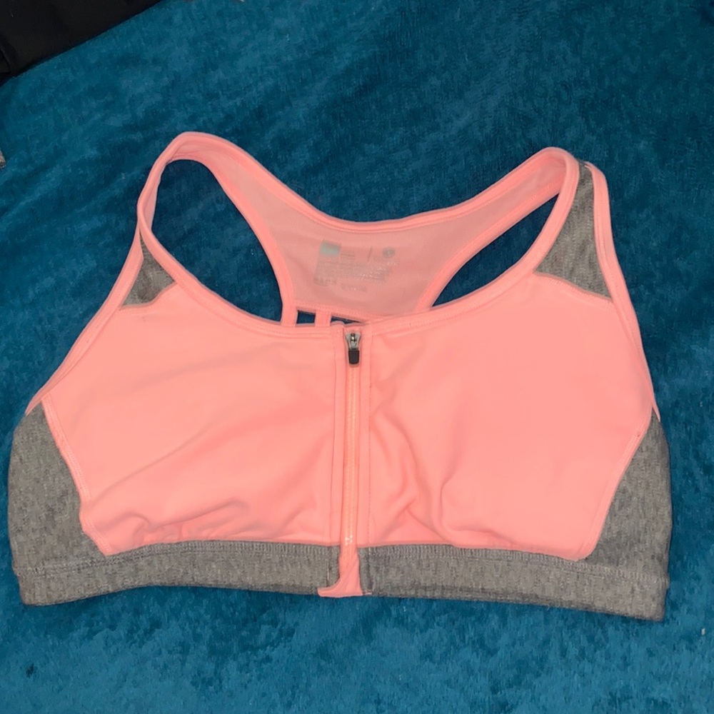 Neon sports bra